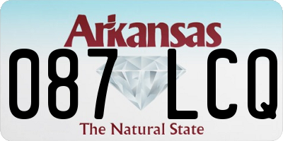 AR license plate 087LCQ