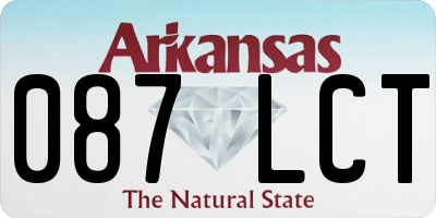 AR license plate 087LCT