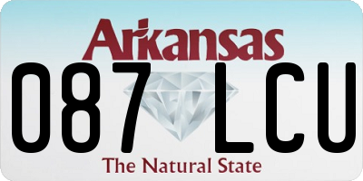 AR license plate 087LCU