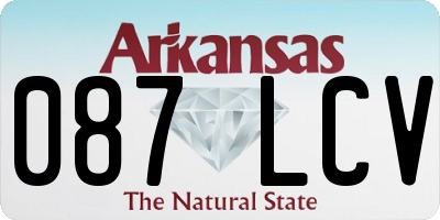 AR license plate 087LCV