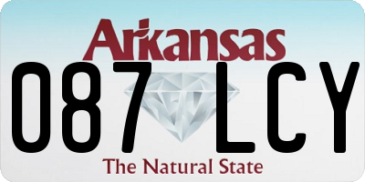 AR license plate 087LCY