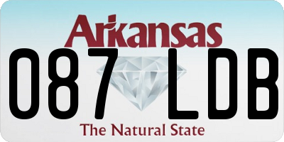 AR license plate 087LDB