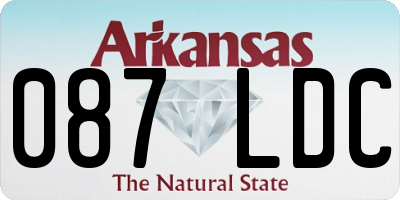 AR license plate 087LDC