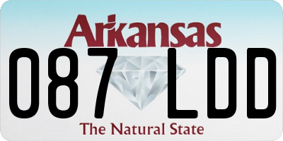 AR license plate 087LDD