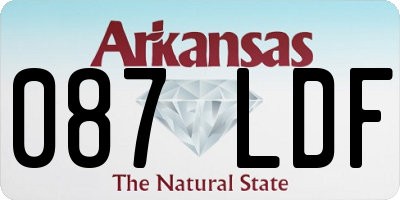 AR license plate 087LDF