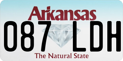 AR license plate 087LDH
