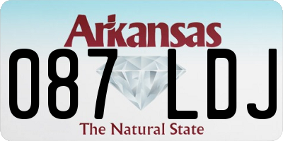 AR license plate 087LDJ