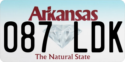 AR license plate 087LDK