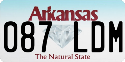 AR license plate 087LDM