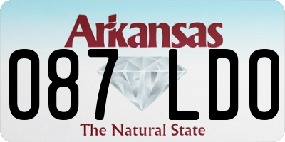 AR license plate 087LDO