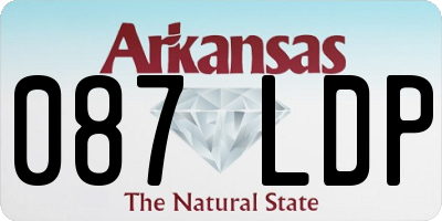 AR license plate 087LDP