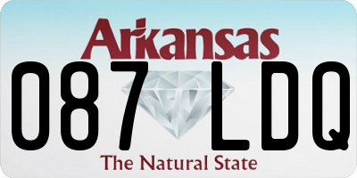 AR license plate 087LDQ