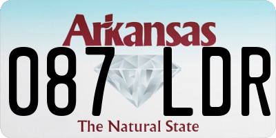 AR license plate 087LDR