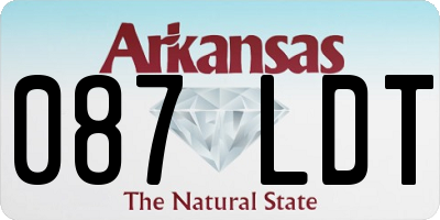 AR license plate 087LDT
