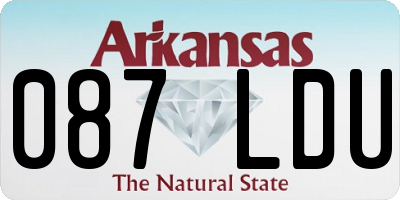 AR license plate 087LDU