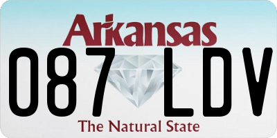 AR license plate 087LDV