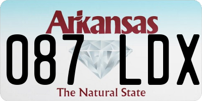 AR license plate 087LDX