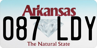 AR license plate 087LDY