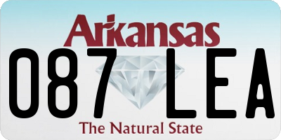 AR license plate 087LEA
