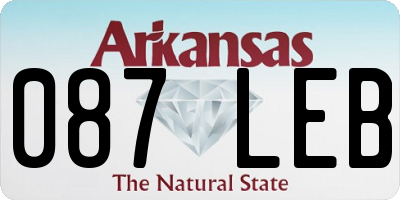 AR license plate 087LEB