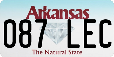 AR license plate 087LEC