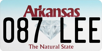 AR license plate 087LEE