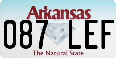 AR license plate 087LEF