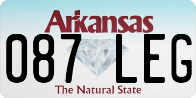 AR license plate 087LEG
