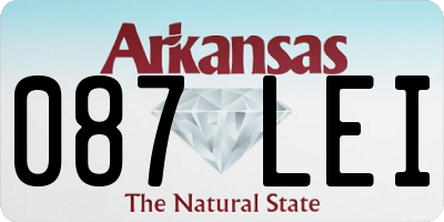 AR license plate 087LEI