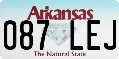 AR license plate 087LEJ