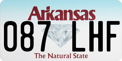 AR license plate 087LHF