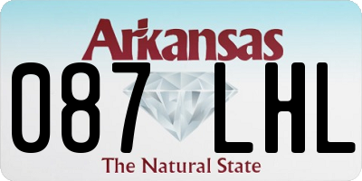 AR license plate 087LHL