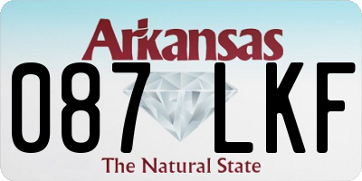 AR license plate 087LKF