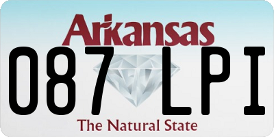 AR license plate 087LPI