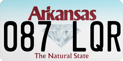 AR license plate 087LQR