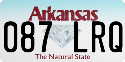 AR license plate 087LRQ