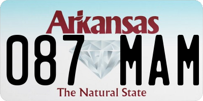AR license plate 087MAM
