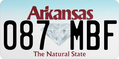 AR license plate 087MBF