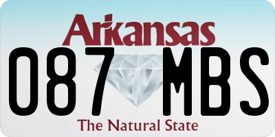 AR license plate 087MBS