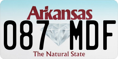 AR license plate 087MDF