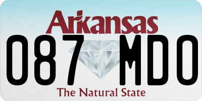 AR license plate 087MDO