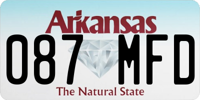AR license plate 087MFD