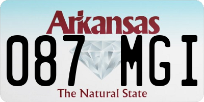 AR license plate 087MGI