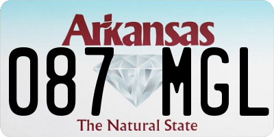 AR license plate 087MGL