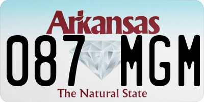 AR license plate 087MGM