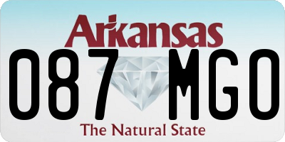 AR license plate 087MGO