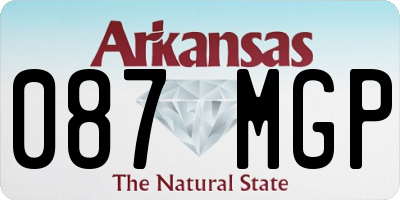 AR license plate 087MGP
