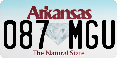 AR license plate 087MGU