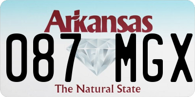 AR license plate 087MGX