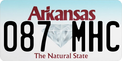 AR license plate 087MHC